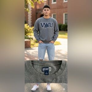 Gear For Sports WWU Marlins Dark Gray Crewneck Sweatshirt